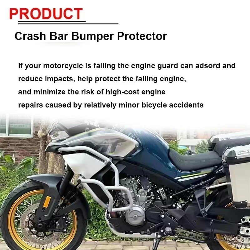 2022 800 MT Motorcycle Accessories Engine Guard Highway Crash Bar Frame Bumper Fairing Protector Bars Fit For CFMOTO 800MT 2021