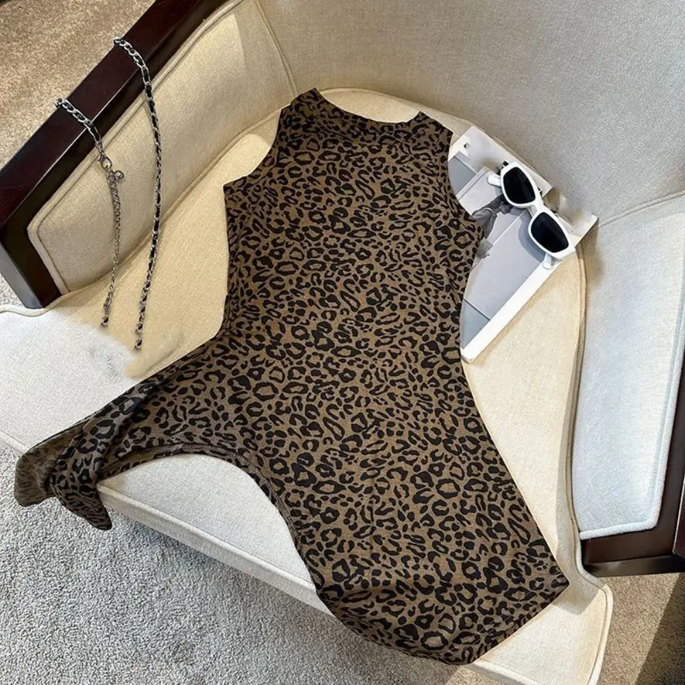 غير النظامية ليوبارد المحاصيل الأعلى قاع قميص سليم صالح الرسن Cheesy القمم الملابس النسائية Ins ليوبارد تي شيرت المرأة الشارع الشهير #4