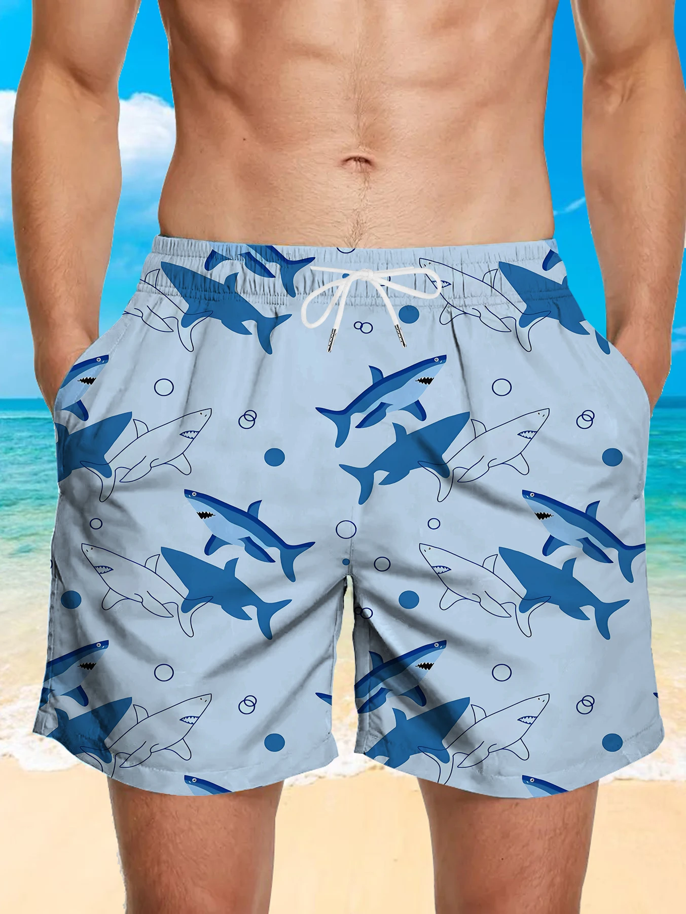 

Holiday Beach Shorts Men Digital All Over Print Quick Dry Polyester Lounge Pants
