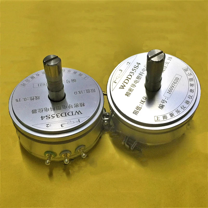 

1 шт. WDD35S4 Shanghai Xinle Прецизионный токопроводящий пластиковый потенциометр, датчик углового перемещения 0,5%, 1K 2K 5K 10K