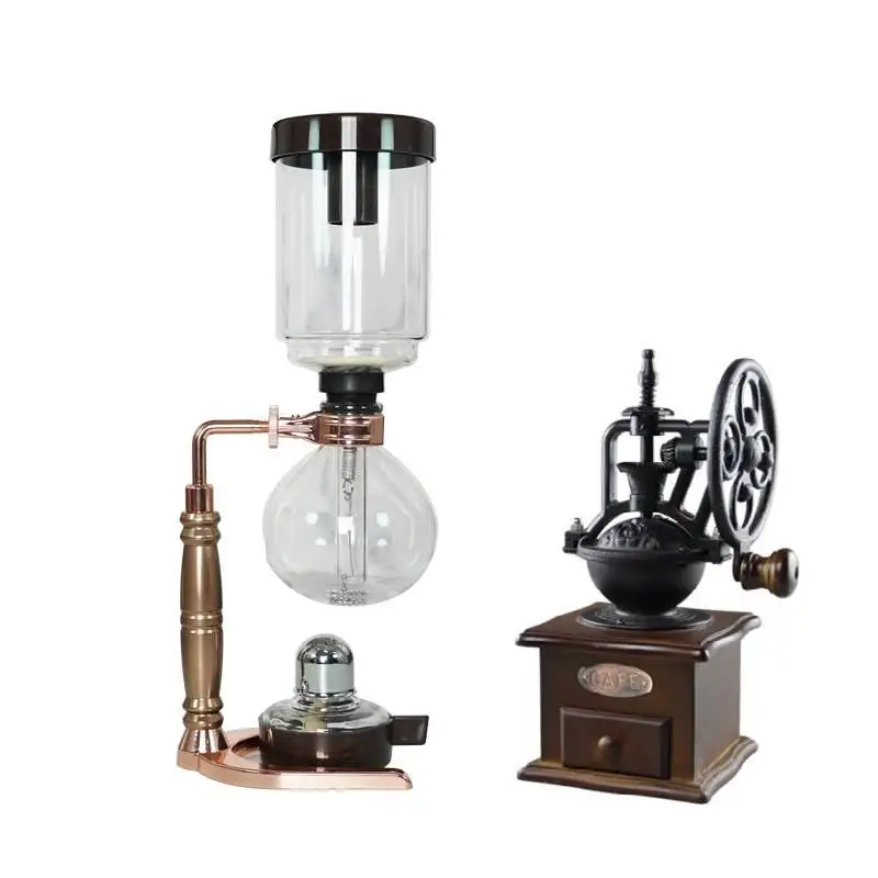 Siphon Coffee Pot Set for Home Use Glass Siphon Coffee Maker 3 Person Serving 5 Person Serving 3 Piece Set Japanese Style