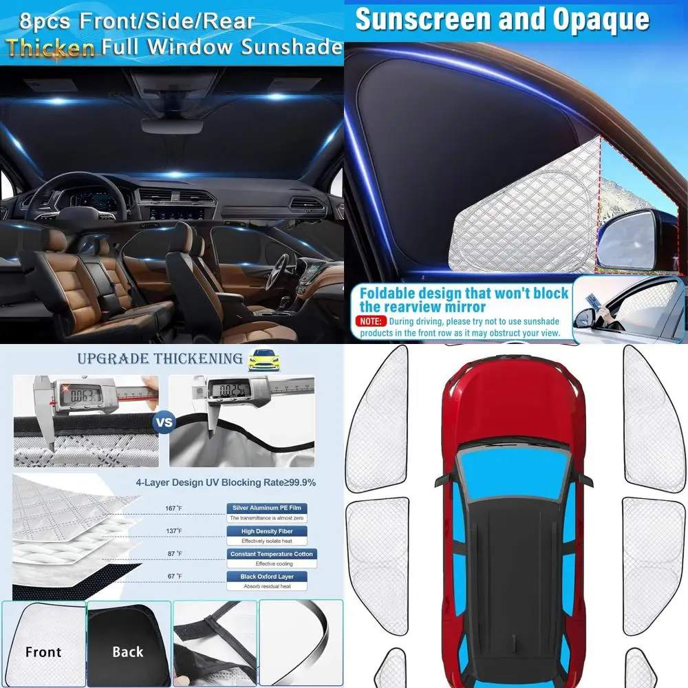 Chevy Equinox 2010-2017 Kits de matiz de janela de privacidade com bloqueio UV para pára-brisa, lados e traseiros