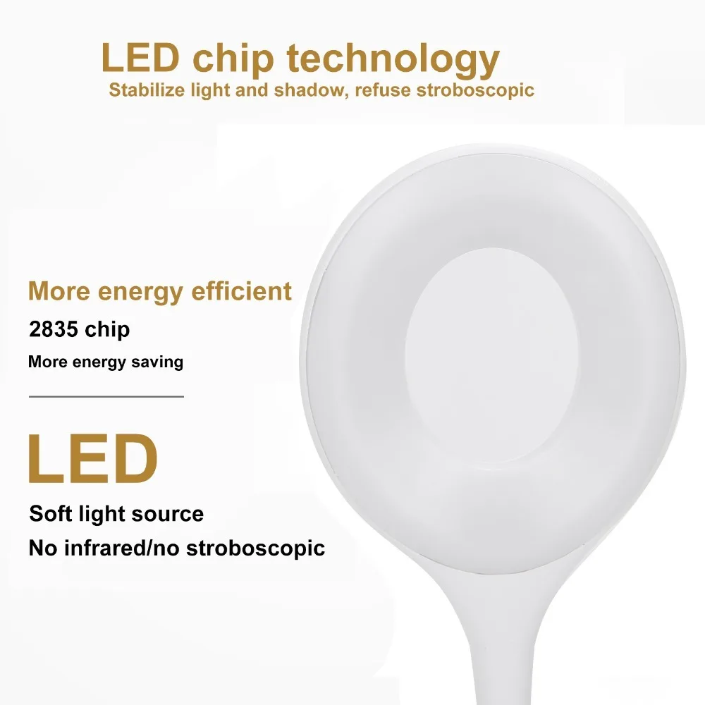 Soft Light LED Table Lamp Dimmable Plug In Type Color Changing Lamp RGB Light Smooth Surface Touch Control Night Light