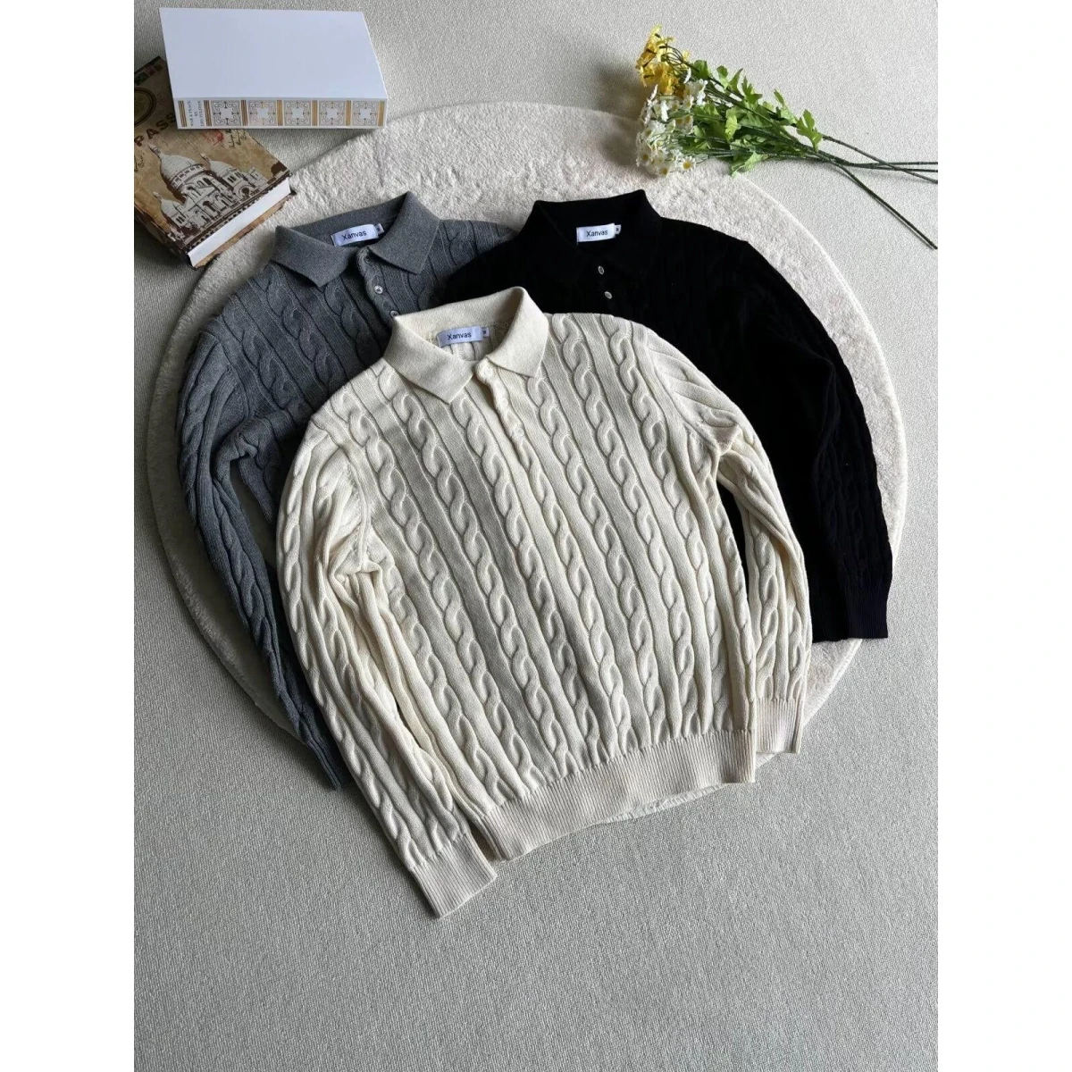 

Осень-зима, вязаный свитер с v-образным вырезом, кардиган, мужская цветная повседневная верхняя одежда, мягкий полиэстер, длинная застежка-молния све