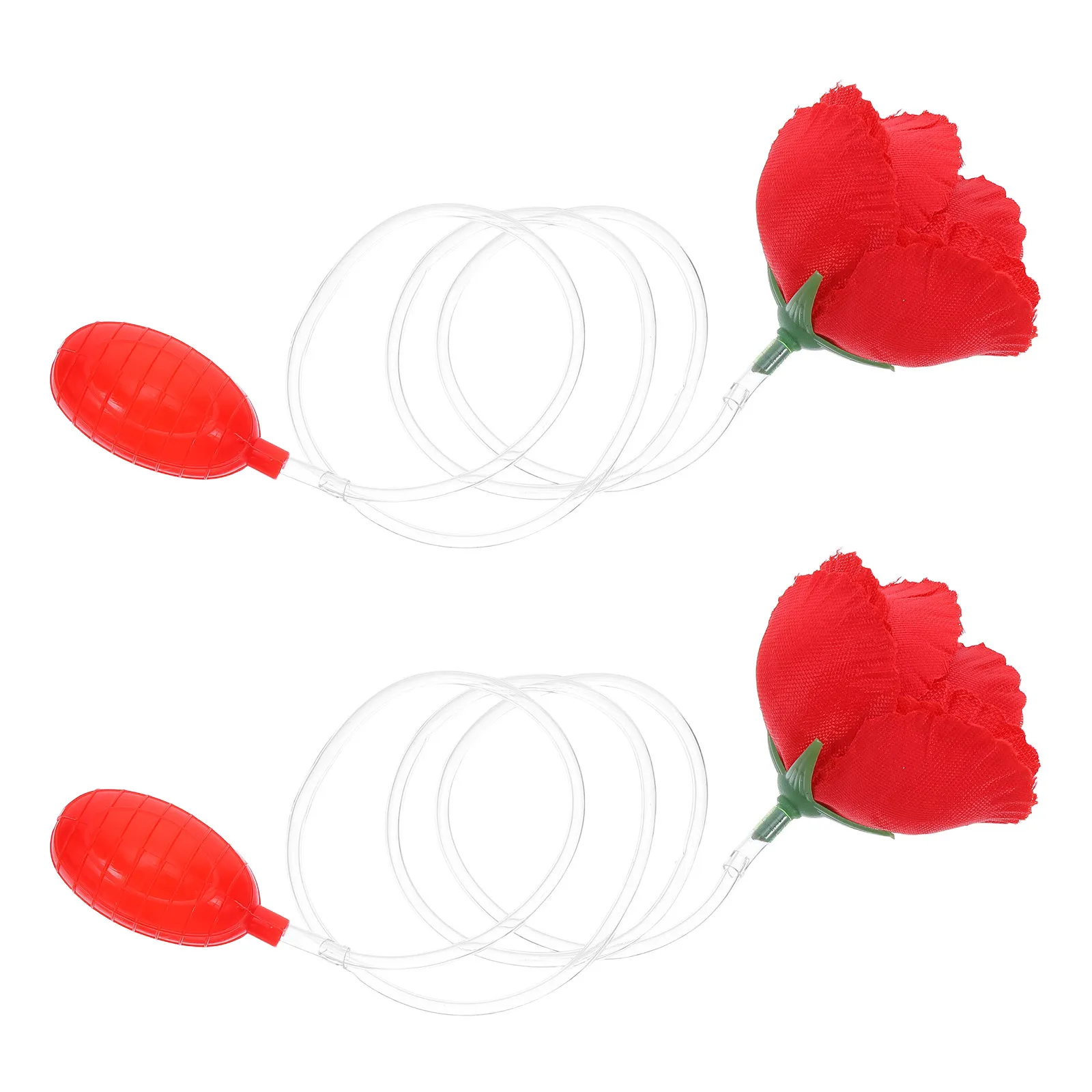 2 قطعة الكمامة الورد الدعامة رش المياه زهرة لعيد كذبة أبريل المزحة ألعاب الزفاف نكتة لوازم قابلة لإعادة الاستخدام حفلة خدعة أداة كوميديا