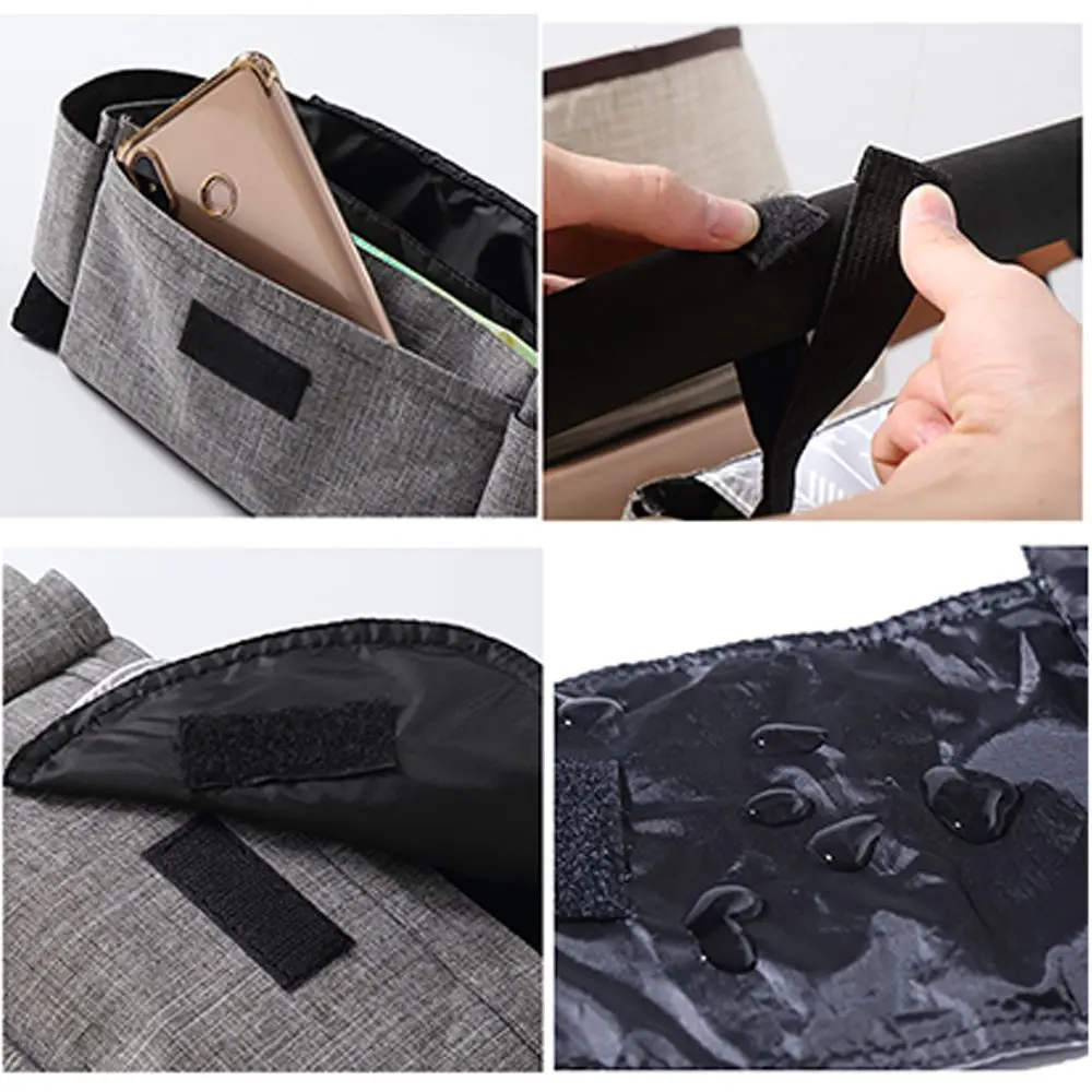 

Сумка-органайзер для коляски: для подгузников, бутылочек и аксессуаров, с держателем для стакана