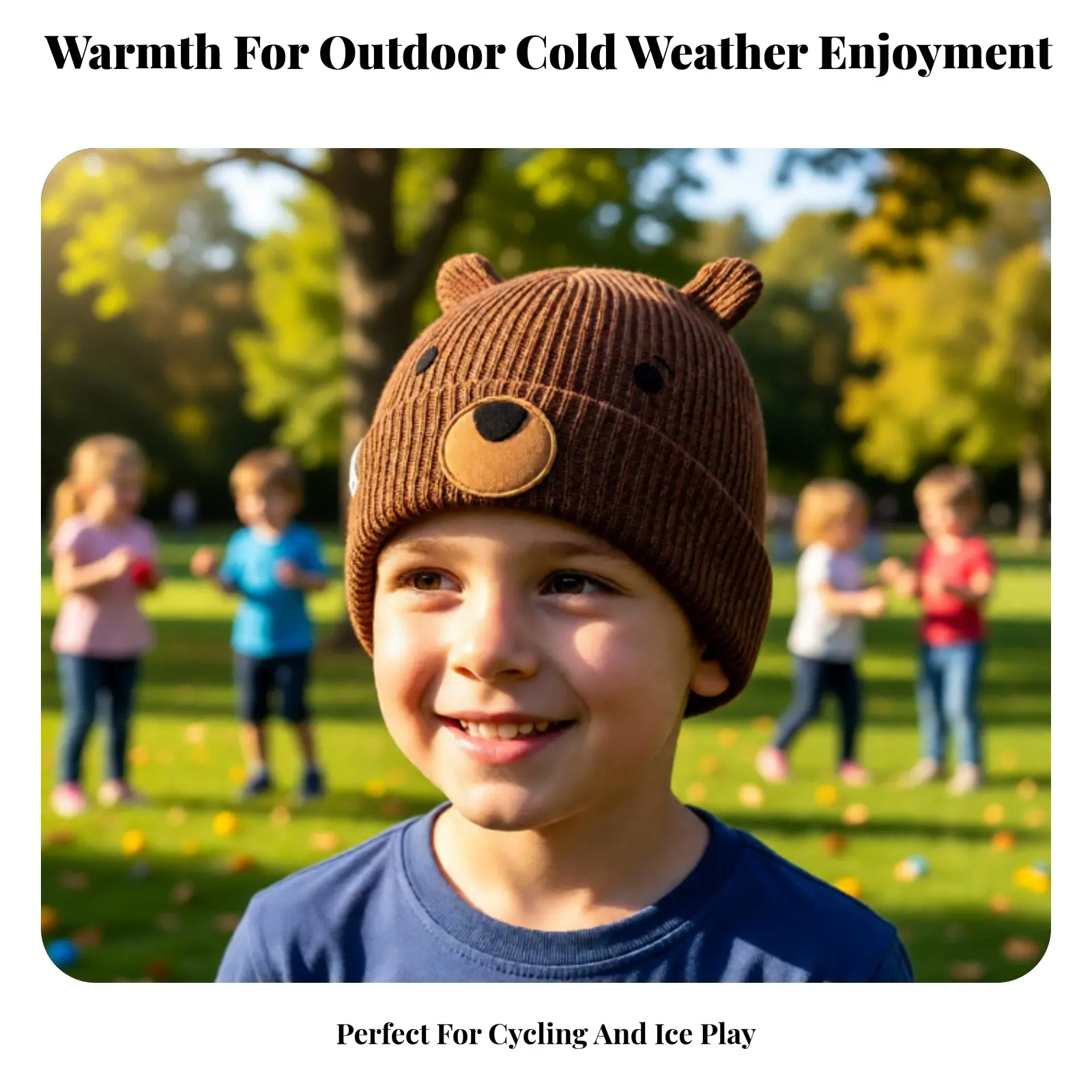 Children's Knitted Neck Warmer, Autumn Winter Outdoor Scarf, Breathable, Warm, Cycling, Cold Protection - view 4