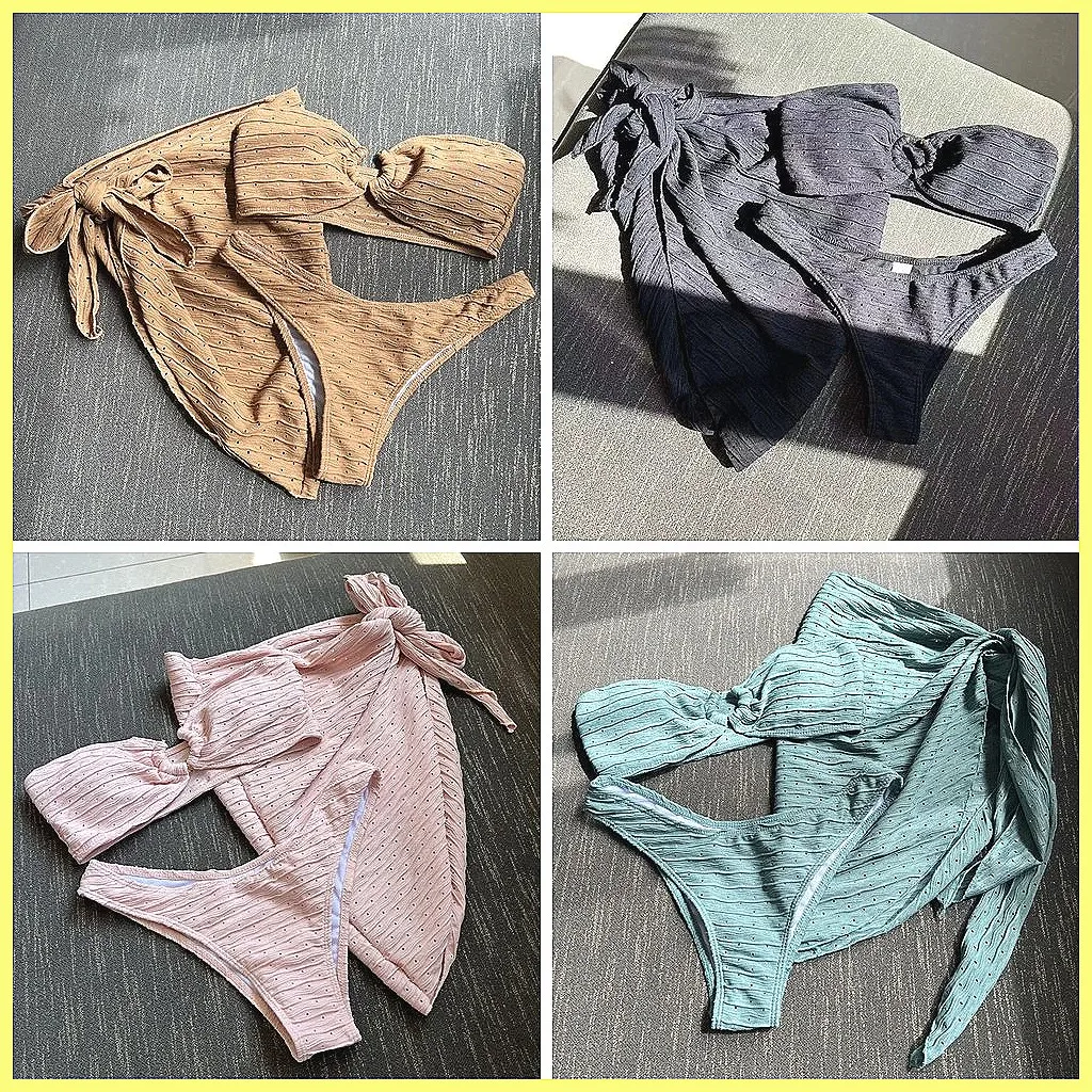 

3Pcs Brazilian Bikini Set for Women, Sexy High-Waisted Swimwear, Beach Bathing Suits (Characters: 68)