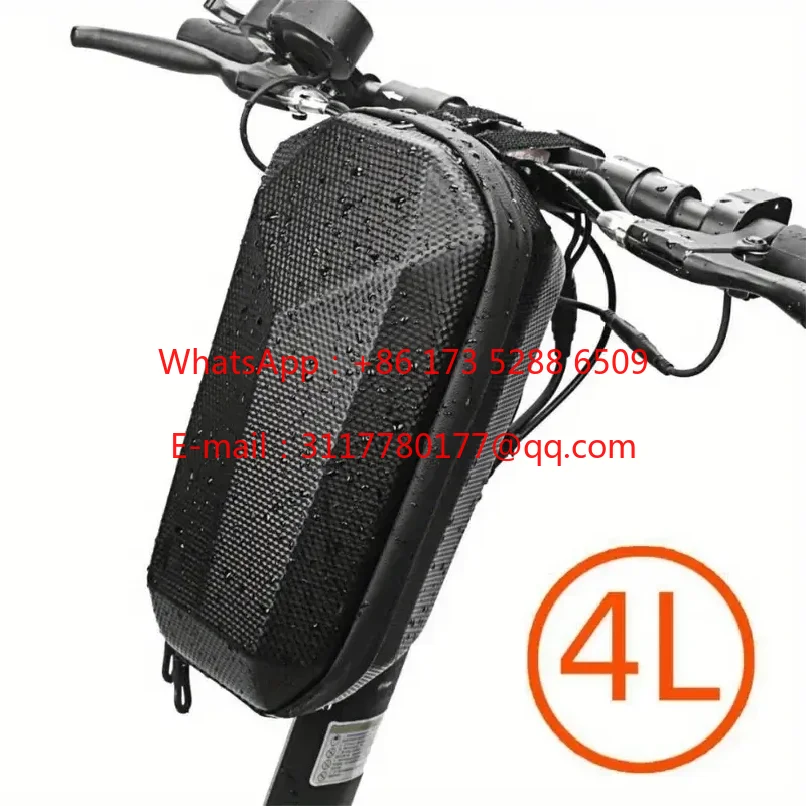 WAP01  Durable high-capacity waterproof electric scooter handle storage bag with removable design for bike and balance bike