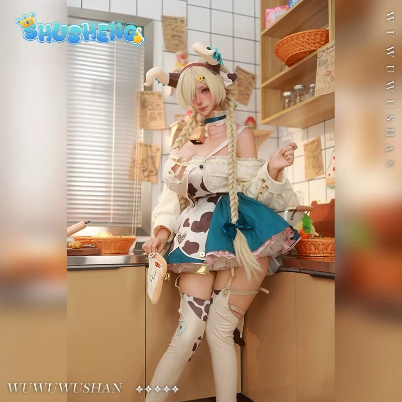Новый милый костюм коровы Овари из Azur Lane для косплея, комплект для девочек, на Хэллоуин, карнавал, на каждый день, платье Овари