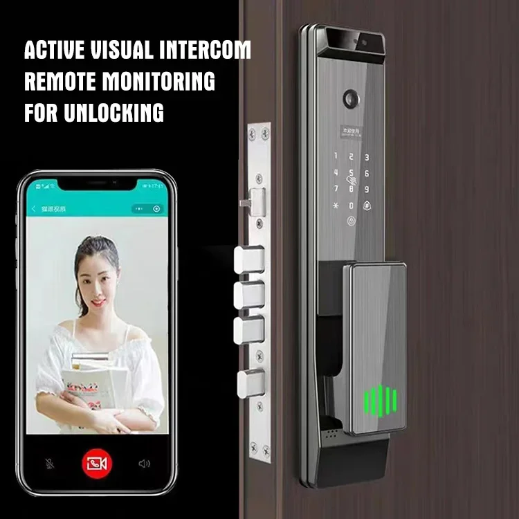 Tuya Smart Wholesale Smart Door Lock Fingerprint Security Digital Keypad Lock Face Recognition Smart Lock Home Security System