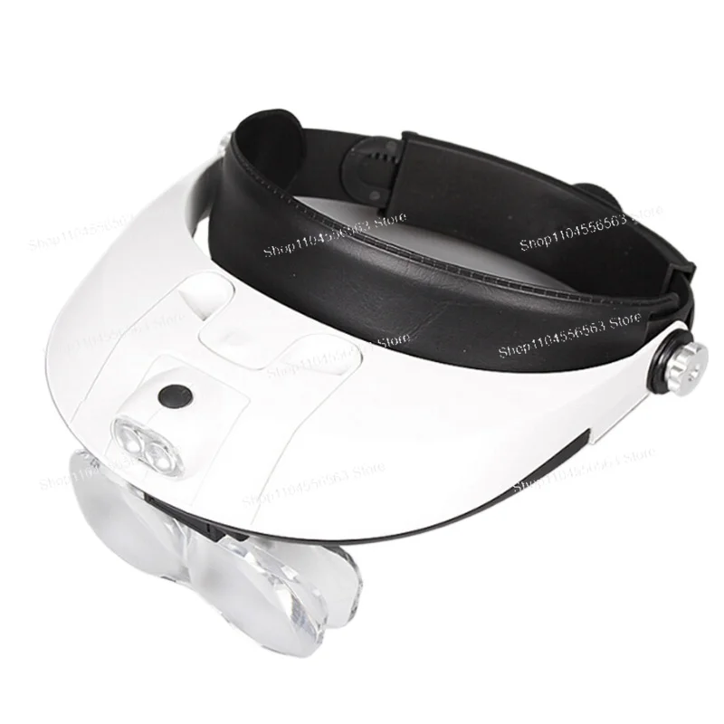 Lupa czołowa, LED z podświetleniem, do czytania dla seniorów, dla dzieci, do nauki uczniów, dla pracowników naprawiających obwody.