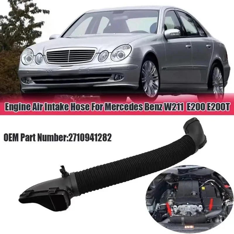 1 Piece Car Air Intake Hose Black Plastic For Mercedes Benz Mb Slk Class R171 Slk200 2004-2011 Air Filter Intake Tube