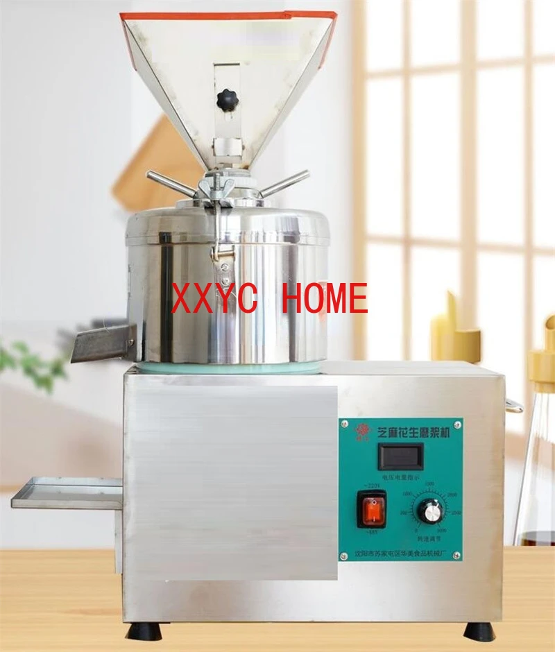 Automatic Electric 220/110V Vertical/Horizontal Tahini/Peanut Butter Colloid Mill Pepper Paste Grinding Machine 30kg/H Capacity