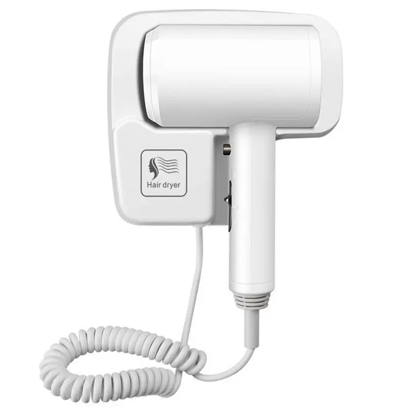 Hot Sale-Professional Wall Mounted Hair Dryer With Holder Base Constant Temperature Hair Dryer Ideal For Hotel Bathrooms EU Plug