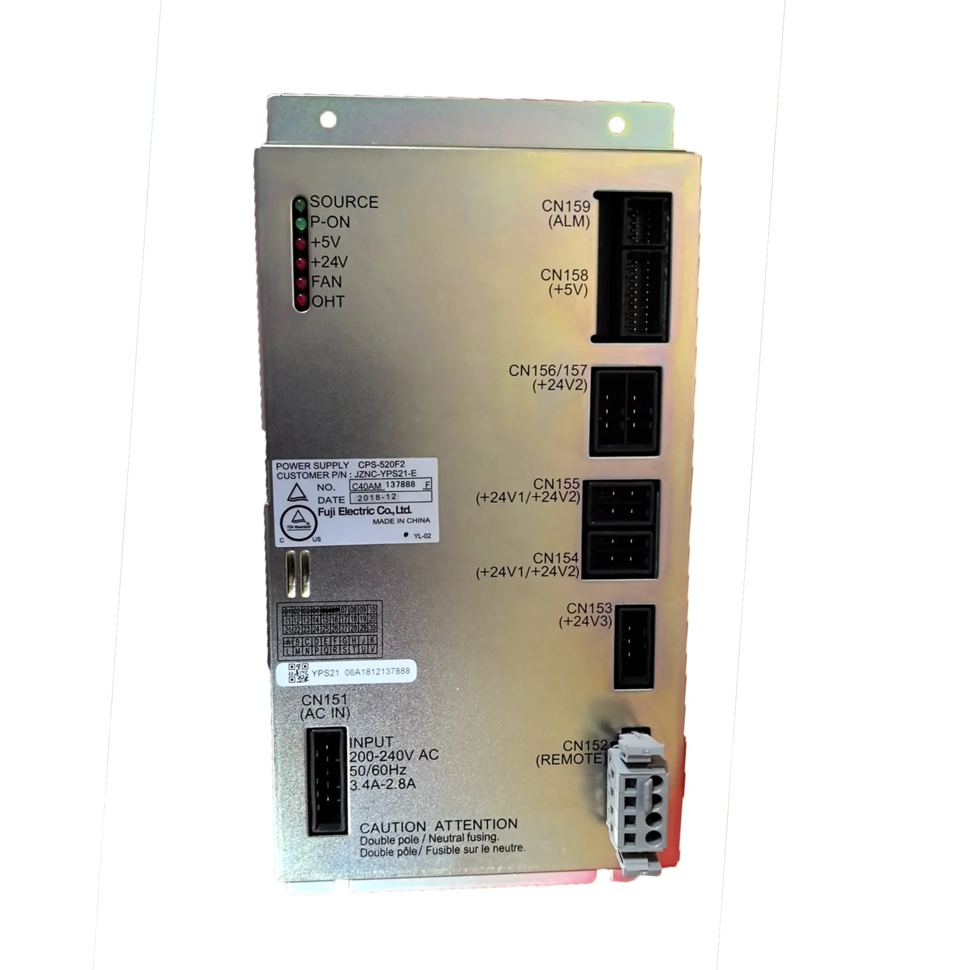 100% 新品 JZNC-YPS21-E CPS-520F2 JZNC-YPS01-E JZNC-YPS01-E CPS-520F 保証1年 安川電機 DX100 DX200 ロボット電源