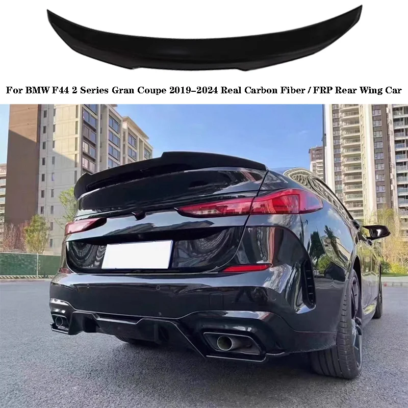Car PSM Style Rear Spoiler For BMW 2 Series F44 Gran Coupe 4 Door 2019-2024 FRP/Carbon Fiber Rear Trunk Wing Lip Auto Exterior M