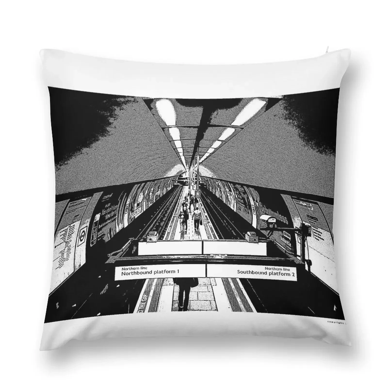 

Clapham Common London Underground Station Platform Throw Pillow anime girl Christmas Covers pillow