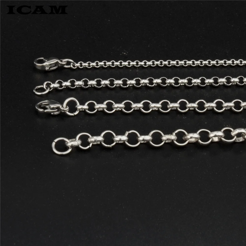 ICAM Men's Women's Black Stainless Steel Bracelet Round Box Chain Bracelets 2018 Dropshipping Wholesale Jewelry Hip Hop