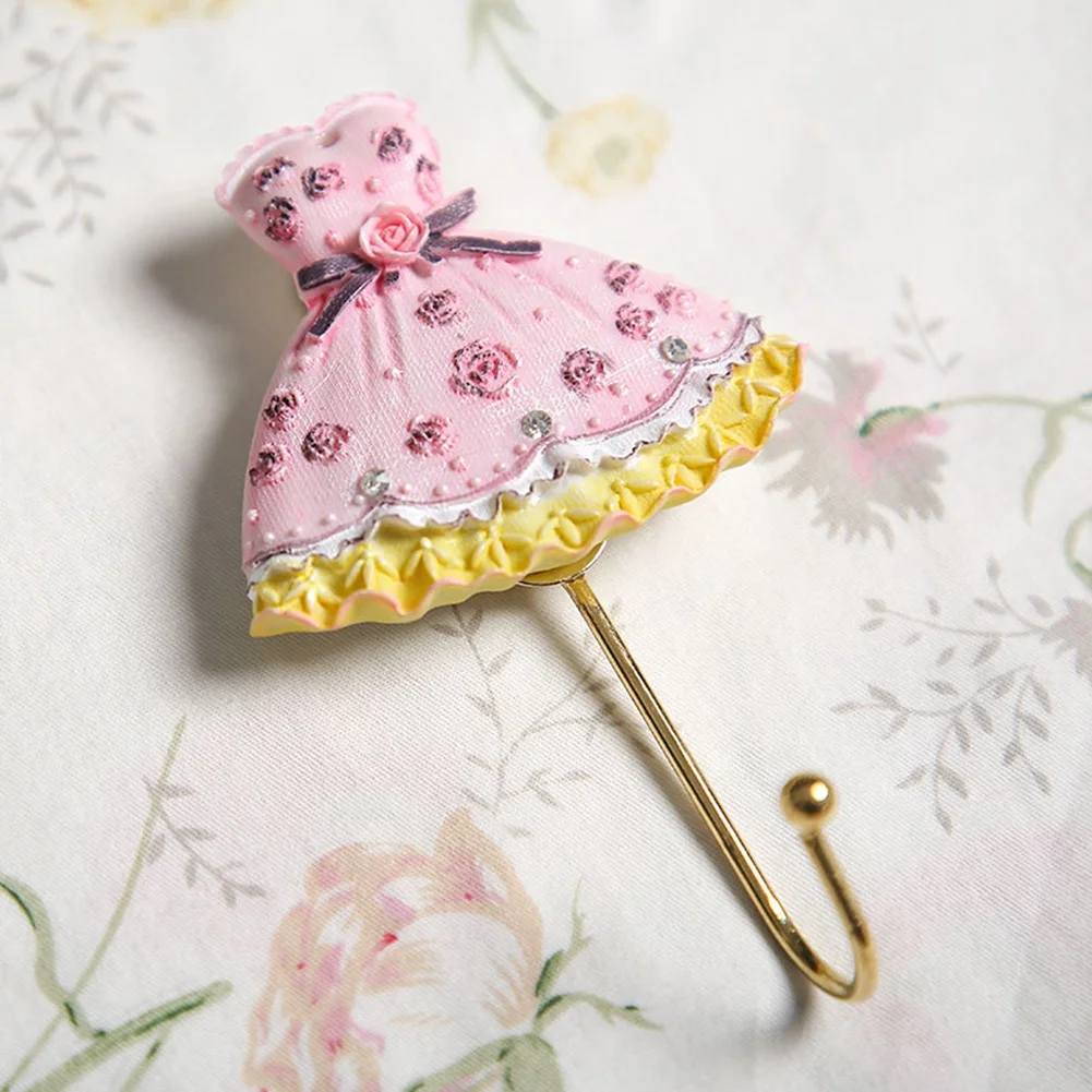 KYCOR-Heart Shaped Rose Resin Hook Color Painting Hook Home Decoration Is Used For Hanging Hats, Towels, Coats, Etc