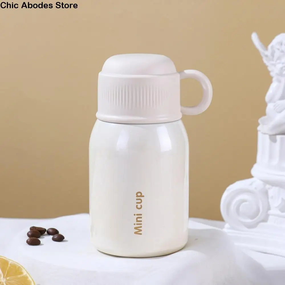

Portable 300ML Thermos Cup Double Layered Stainless Steel Insulated Cup with Handle Sports Water Bottle School