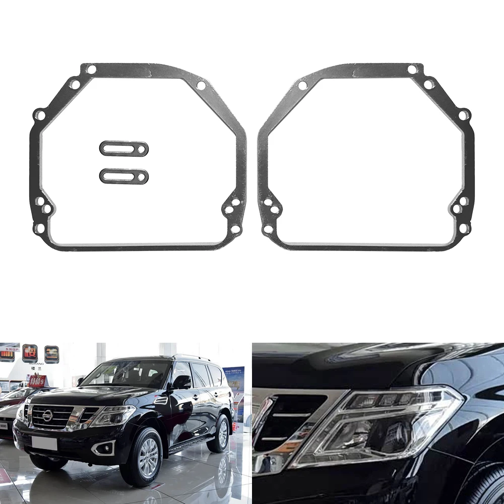 

Рамка адаптера кронштейна фары TAOCHIS для Nissan Patrol 2012-2018, галогенный/светодиодный ближний свет, аксессуар для стайлинга автомобилей