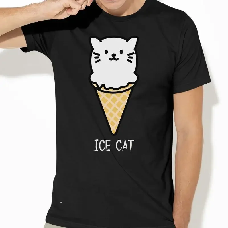 Cat Lovers design Ice Cream and Mashup Cute Funny T Shirt Fan Full colour print Dad Mum
