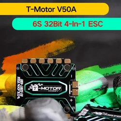 T-Motor VELOX V50A 50A 32Bit BLHELI32 4w1 Brushless ESC 3-6S LIPO W/TMOTOR T4 02 ESC Firmware 30.5x30.5mm for FPV Racing Drone