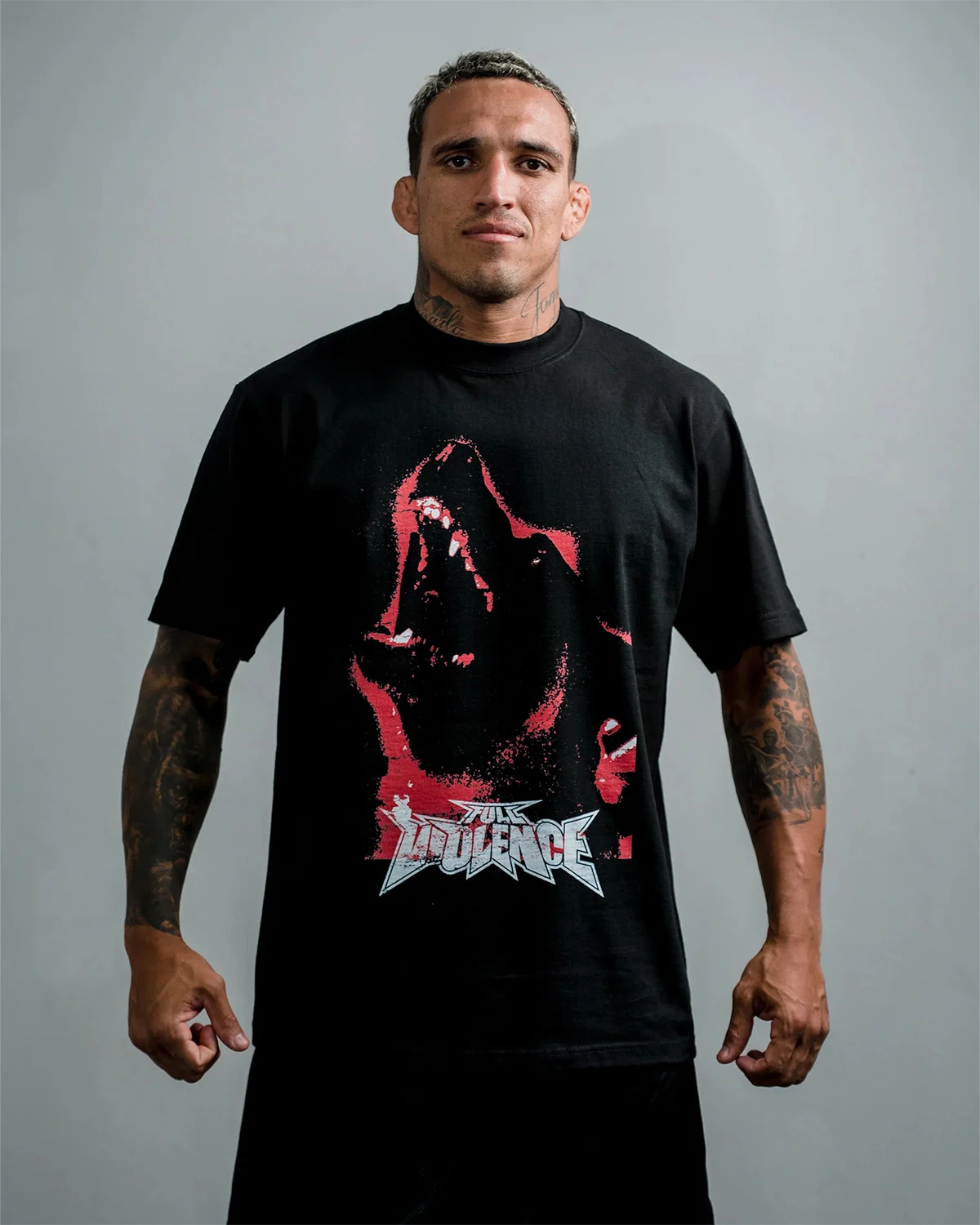 Men's Short-sleeved T-shirt Fashion Trend Brand Street American Retro Hip-hop Boxing Fighting Shirt Pure Cotton High-quality