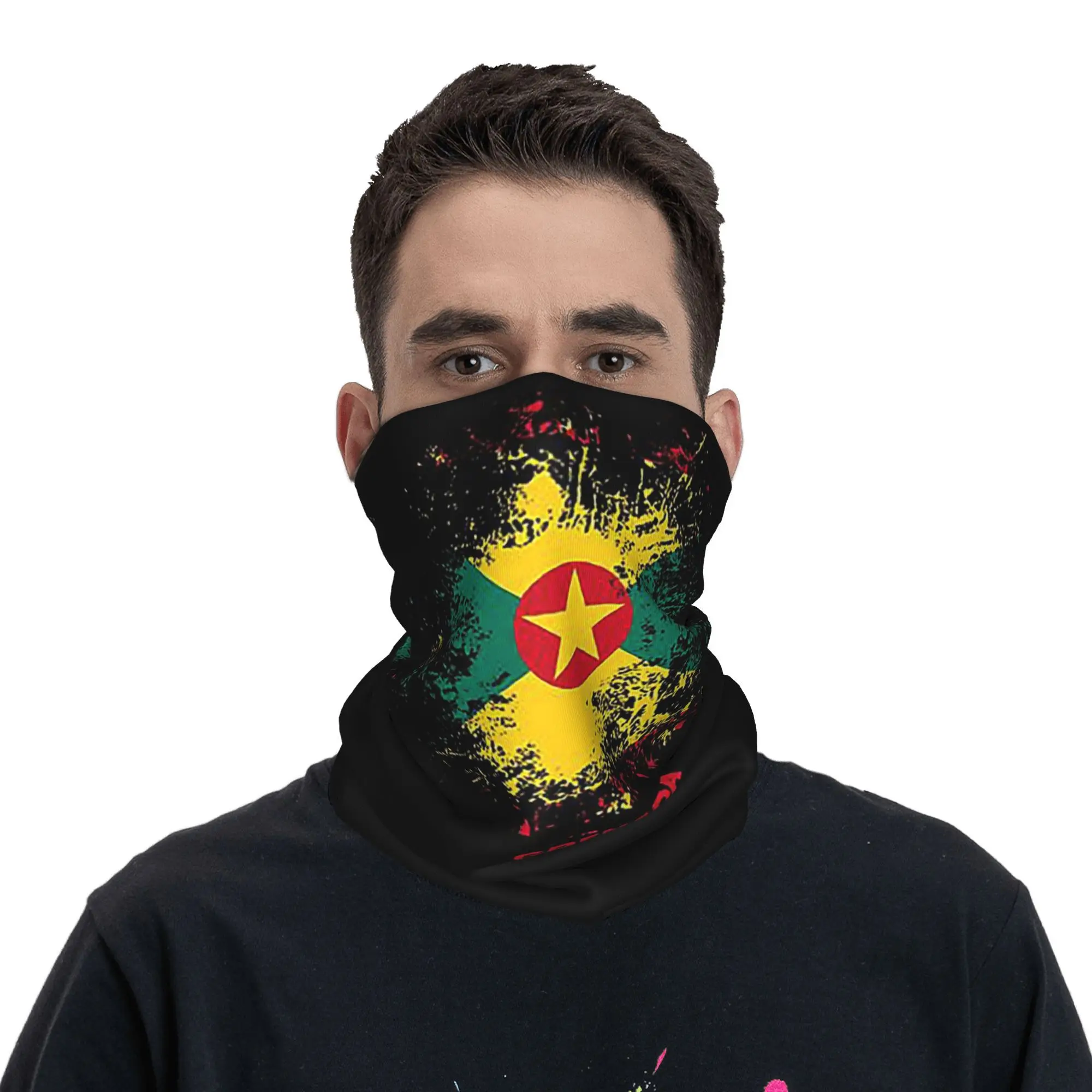 

Гренада, акварельный флаг Гренады, гренаский наряд, бандана, чехол на шею, шарф для лица с принтом, многофункциональная маска для лица, спорт на открытом воздухе