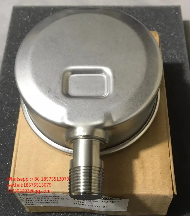 For WIKA PGE23.100 Shockproof Pressure Gauge Range 0-1.6Mpa Interface 1/2NPT 1 Piece