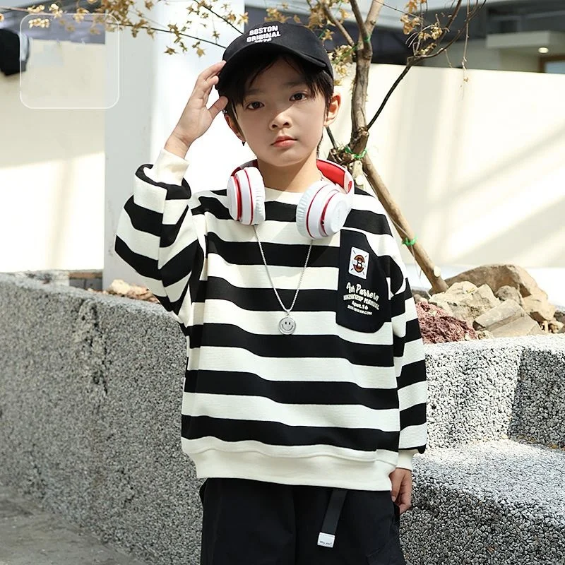 

Boys Hoodies Sweatshirts Cotton Tops Outwear 2024 Stylish Spring Autumn Kids Long Sleeves Sport Children's Clothing