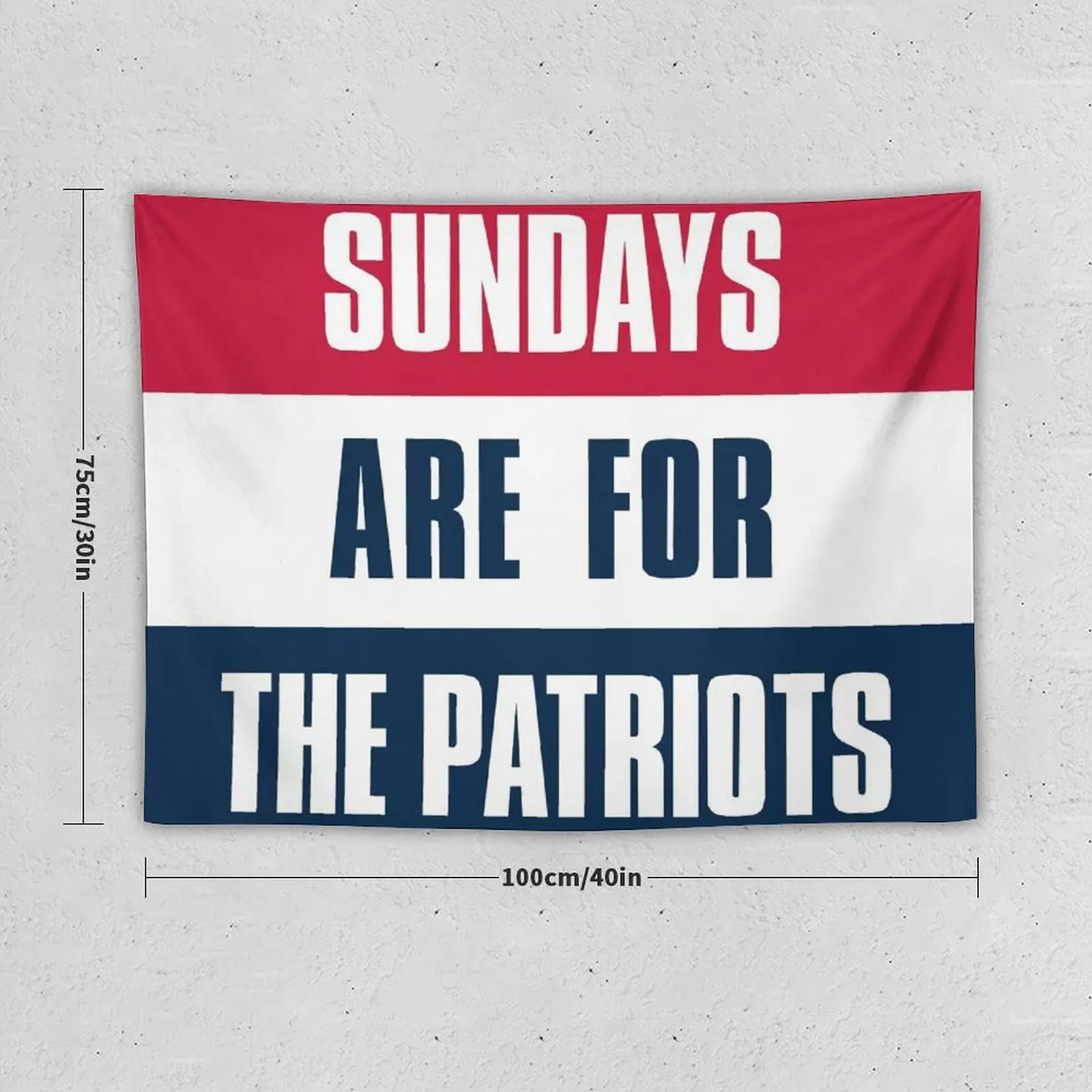 Sundays are for The Patriots, New England Football Tapestry Decorative Wall Wall Tapestries Bedroom Decoration Tapestry