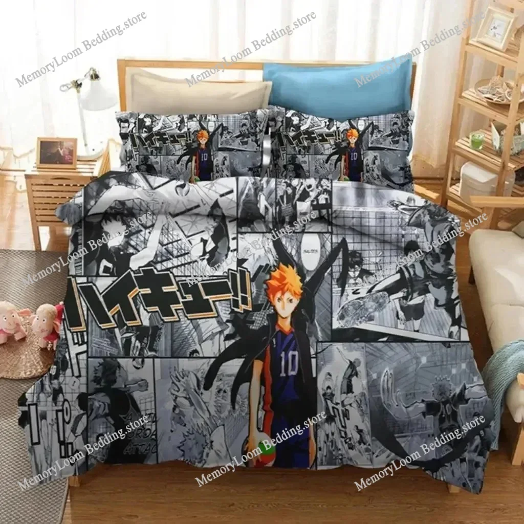 

Anime Haikyuu Bedding Set Boys Girls Twin Queen Size Duvet Cover Pillowcase Bed Kids Adult Fashion Home Textileextile