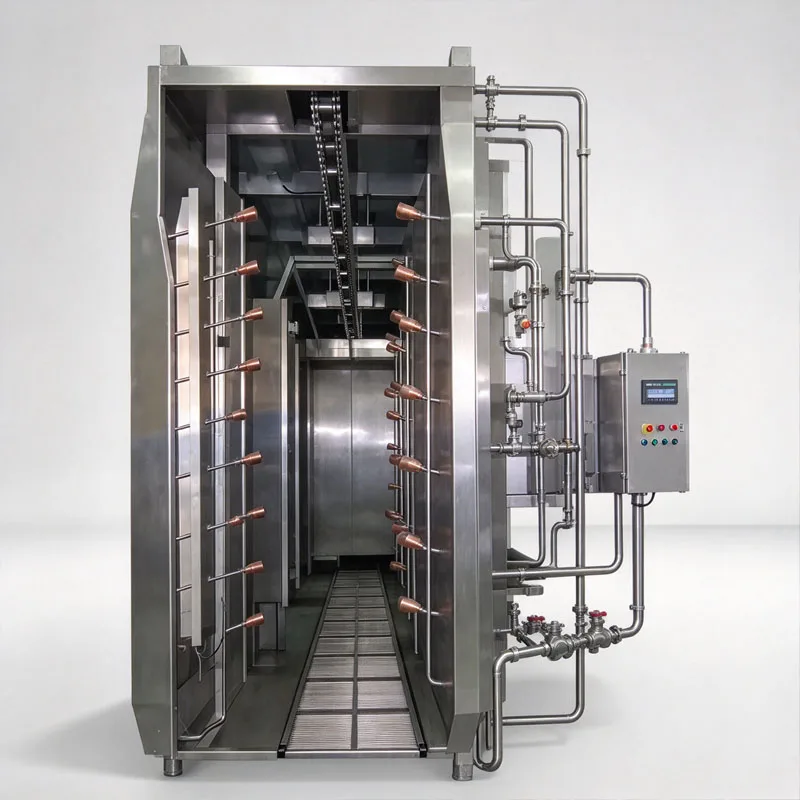 Continuous Online Poultry Carcass Washing Machine For Chicken Duck Processing Plant Customized