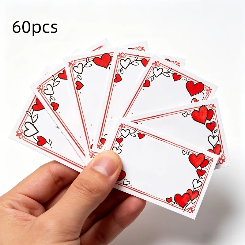 60pcs Wedding Blank Message Thank-you Card, Suitable for Personal Messages, Business, Small Shops, and Online Retail Stores