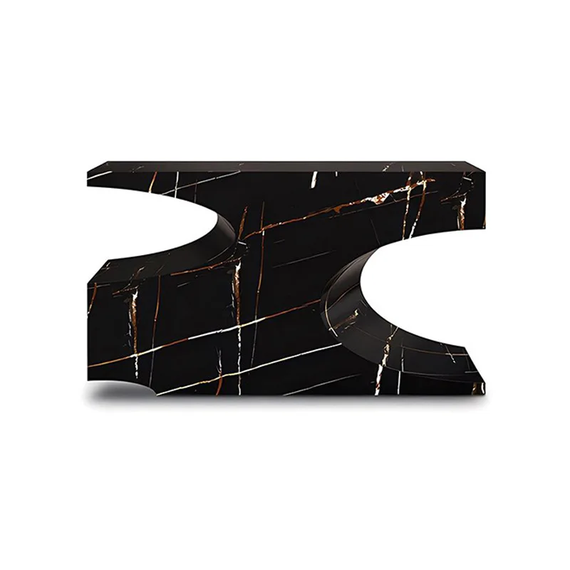 

Light luxury solid wood entrance platform is opposite the door, luxury villa, living room is very narrow against the wall