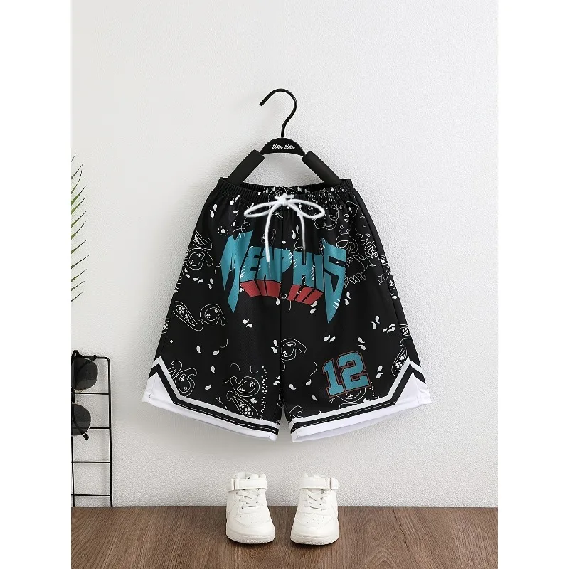 26 year new 3D personalized printed mesh breathable adult and children's outdoor leisure beach pants