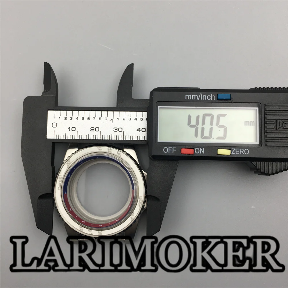 LARIMOKER caja de 40,5mm con anillo de capítulo de acero inoxidable resistente al agua compatible con NH34 NH35 NH36 PT5000 ETA2824 caja de reloj de movimiento