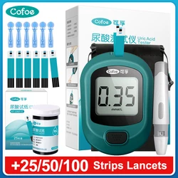 Uric Acid Monitor with Test Strips And Lancets Needles Household Uric Acid Meter used to Gout Tester Device