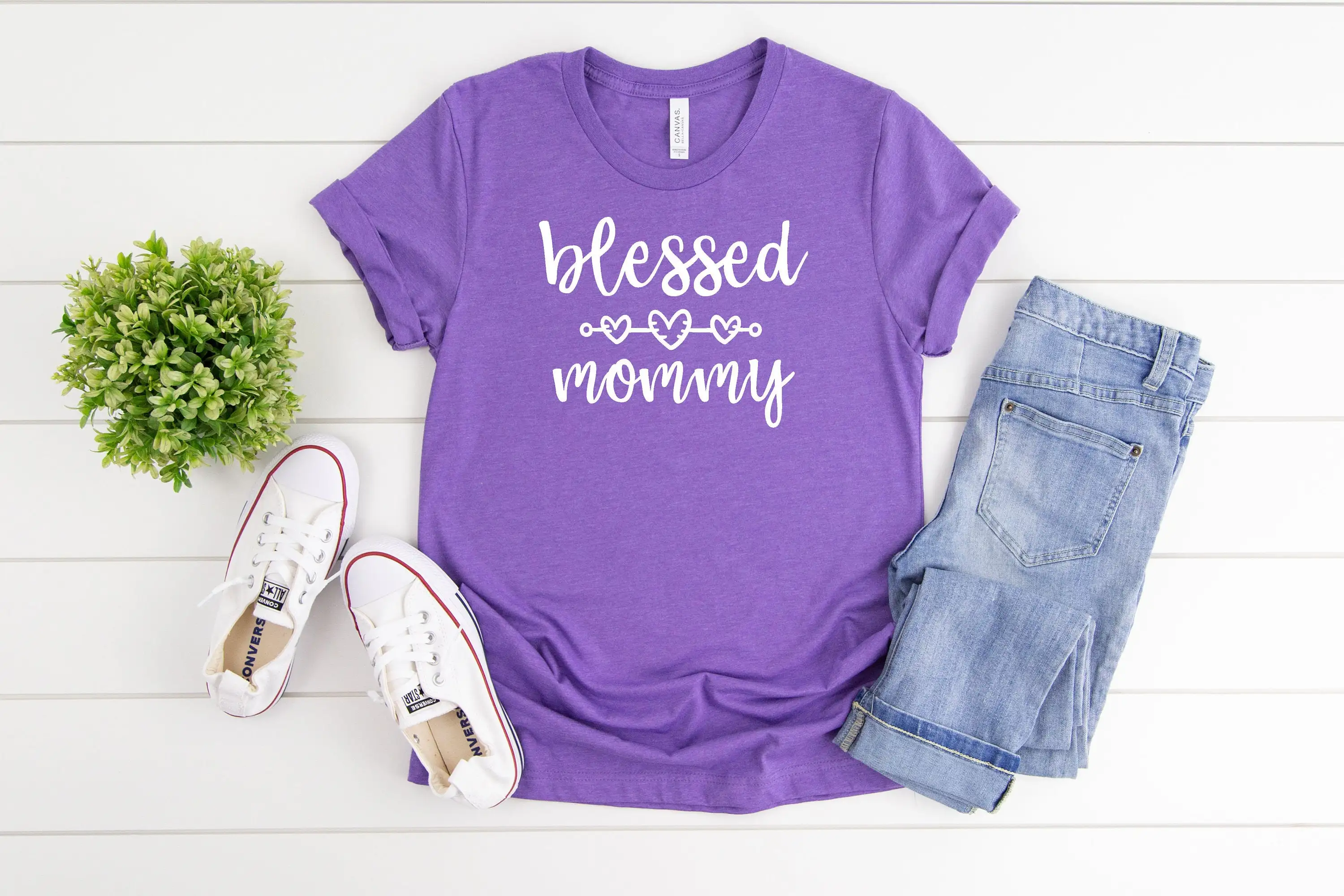 Blessed Mommy T Shirt New Mom Mama Mothers Day Thankful Christian Religious