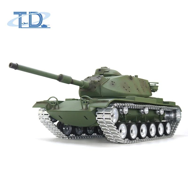 TD RC Tank M60A3 USA 1/16 Remote Control BB Infrared Battle Tanks Metal Wheel Barrel Recoil Model Toys for Boys Gift TH23292