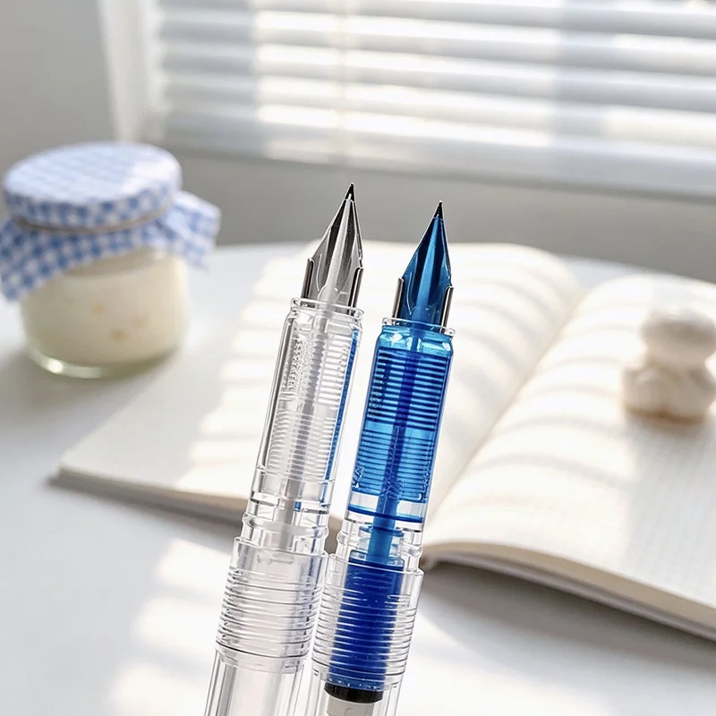 BANMI Transparent Fountain Pen Lightweight Color Ink Compatible  Smooth Writing for Student Calligraphy & Office Stationery