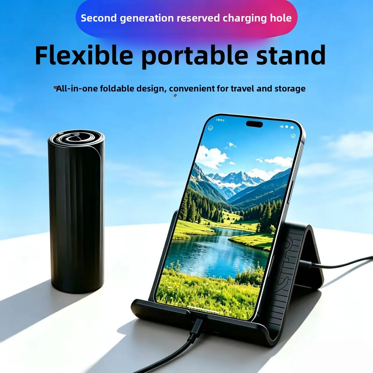 1/3PC Foldable Flexible Silicone Phone Stand Portable Multifunctional Lazy Holder for Desk Tablet Laptop
