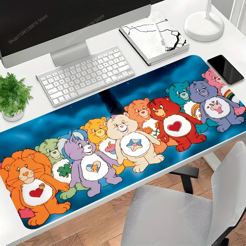 1PC cute hot anime Cares Bears Non-slip Mouse Pad Suitable For Office Computers Laptops E-sports Game Desk Mats XXL Keyboard