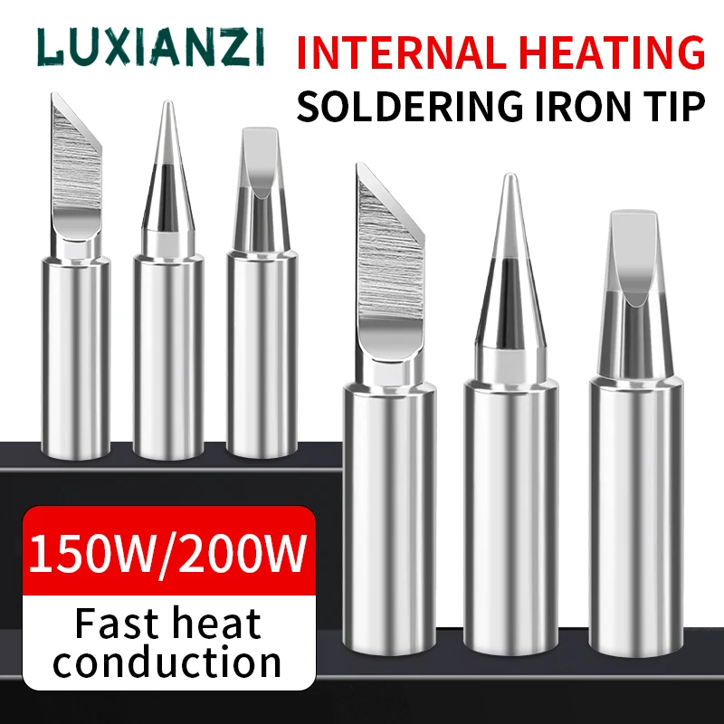 LUXIANZI Internal Heating Lead-Free Solder iron Tip K B Flat Head Universal Electric Soldering iron Welding Repair Accessorie