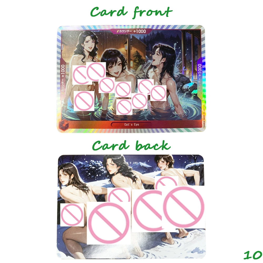 Sexy Anime Naked Girl Collection Card Big Breasted Beauties Nude Card Refractive Color Flash Embossed Textured Otaku Gifts