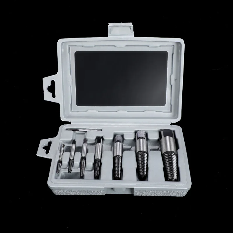 Double Head Screw Extractor Drill Bits Set Damaged Water Pipe Broken Bolt Screws Remover Tools Faucet Valve Thread Repair Taps