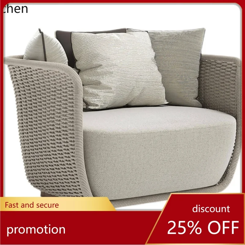 ZMLoutdoor rattan chair sofa three-piece living room balcony garden courtyard rattan furniture