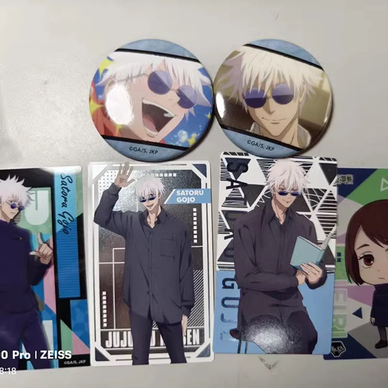 Anime Jujutsu Kaisen Cards Fushiguro Megumi Satoru Gojo Itadori Yuji Figurka Flash Card PhotoCards Zakładka do kolekcji prezentów